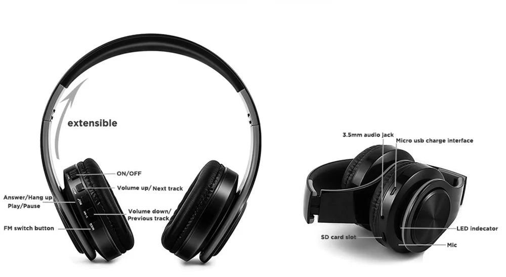Casque Bluetooth 5.3 — 20H Autonomie, FM Radio, Micro HD & Mousse Mémoire | Novatek Studio