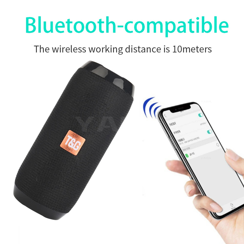 Enceinte Bluetooth Portable T&G — 10W Waterproof IPX5, FM Radio & 10H Autonomie | Novatek Studio