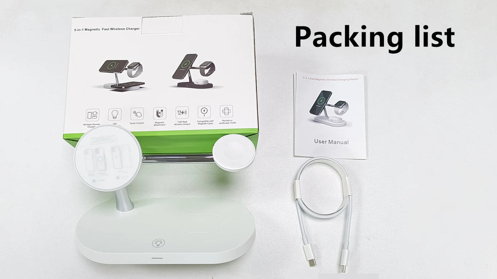 Station de Charge Sans Fil 3 en 1 — iPhone, Apple Watch & AirPods 15W Rapide | Novatek Studio