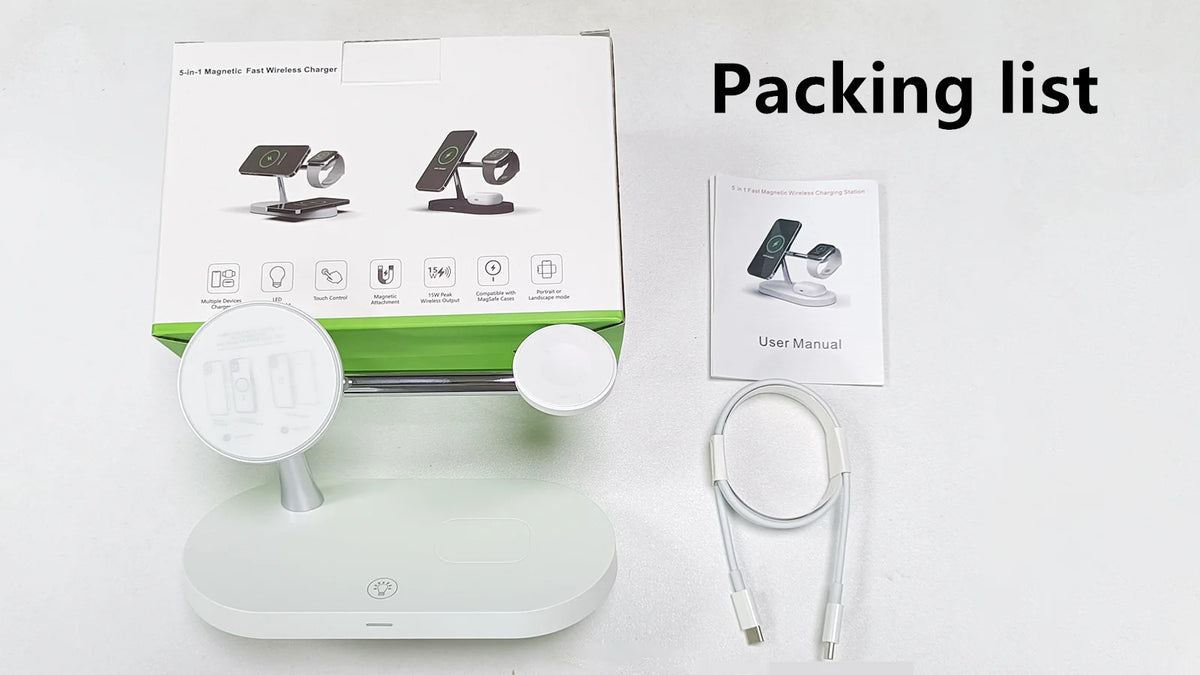 Station de Charge Sans Fil 3 en 1 — iPhone, Apple Watch & AirPods 15W Rapide | Novatek Studio