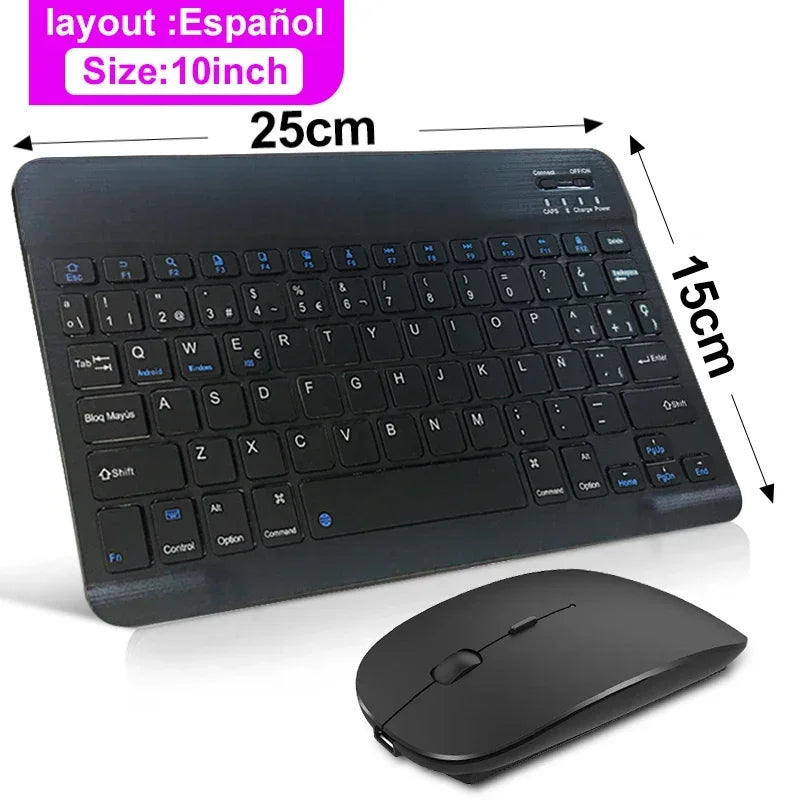 Clavier Bluetooth Mini 10" AZERTY — Rechargeable, Compatible Android/iOS/Windows | Novatek Studio