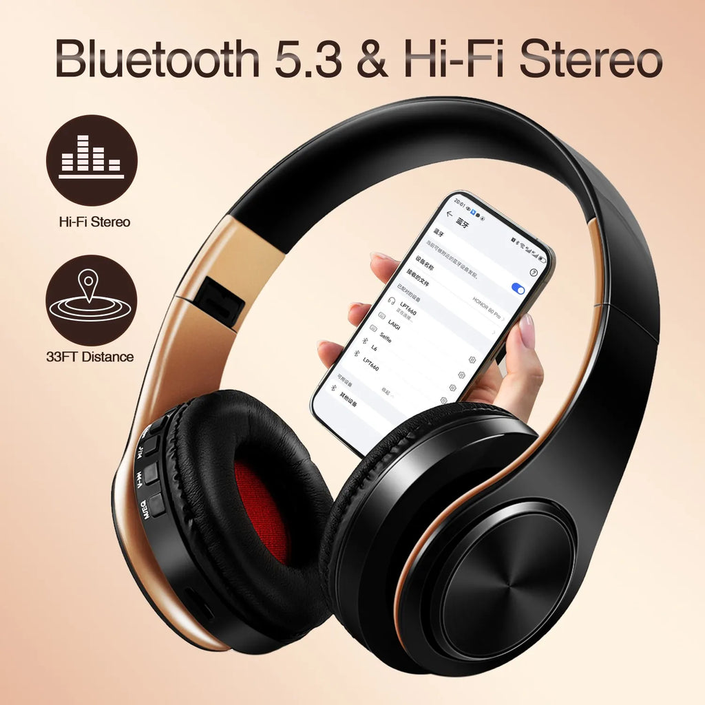 Casque Bluetooth 5.3 — 20H Autonomie, FM Radio, Micro HD & Mousse Mémoire | Novatek Studio