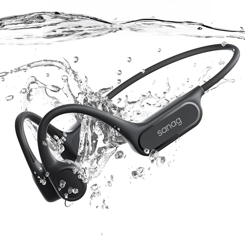 Écouteurs à Conduction Osseuse Sanag B33S — IPX8 Natation, 32Go & Bluetooth 5.3 | Novatek Studio
