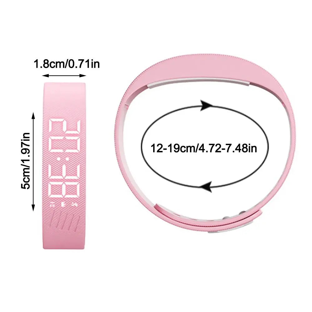 Bracelet Réveil Vibrant LED — Alarme Silencieuse, Podomètre & Waterproof | Novatek Studio