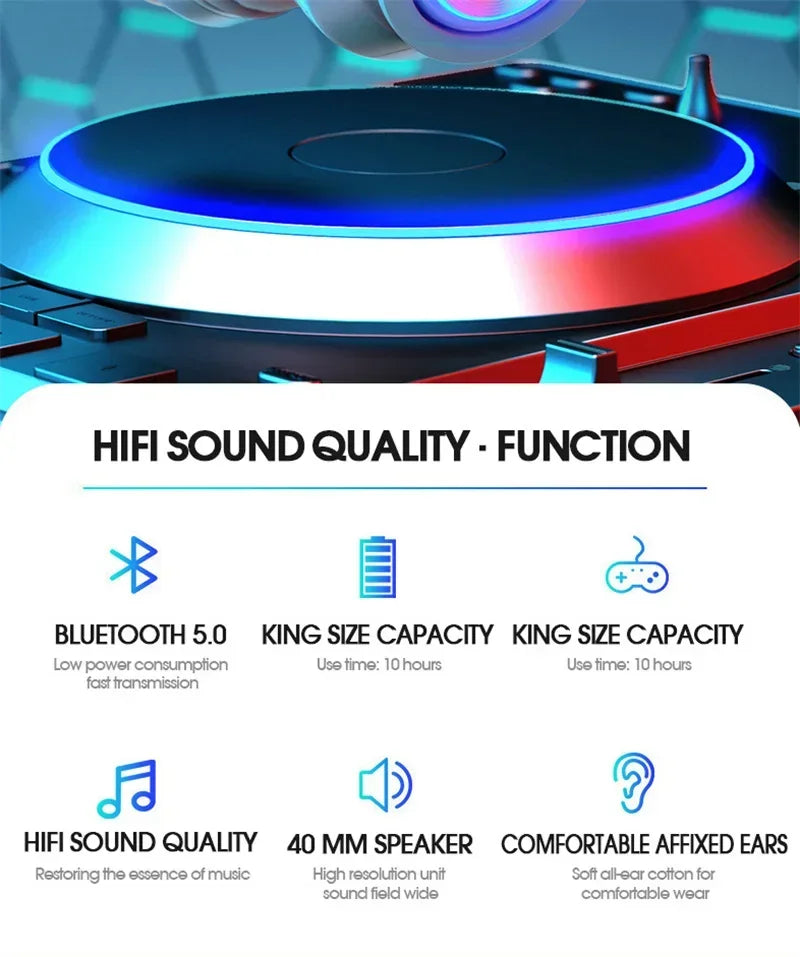 Casque Bluetooth 5.0 Pliable — ANC, 8H, FM Radio, Carte TF & Mousse Mémoire | Novatek Studio