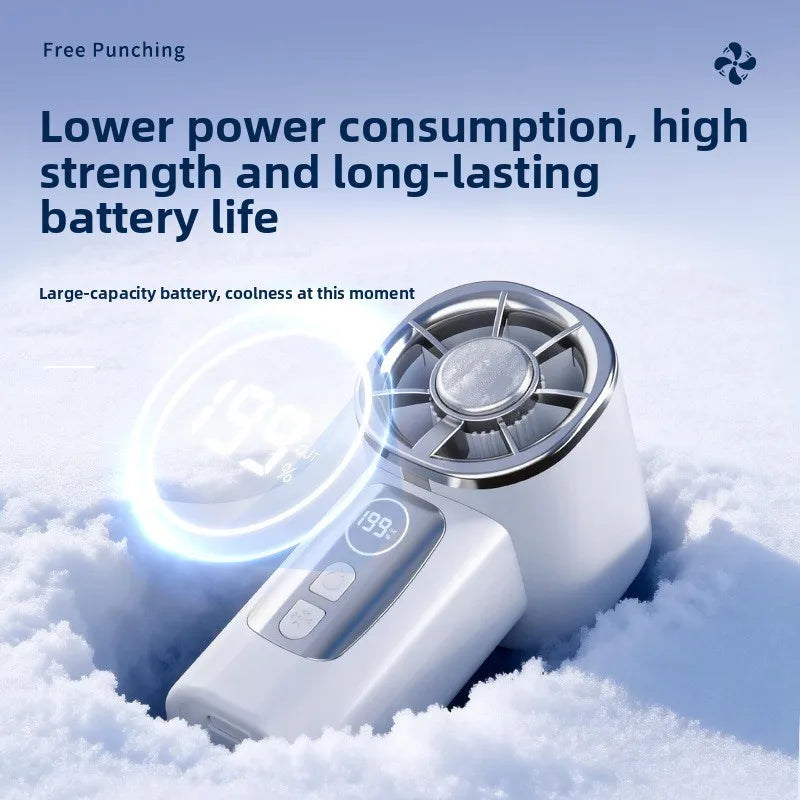 Mini Ventilateur Portable Rechargeable USB — 199 Vitesses & Refroidissement Semiconducteur | Novatek Studio