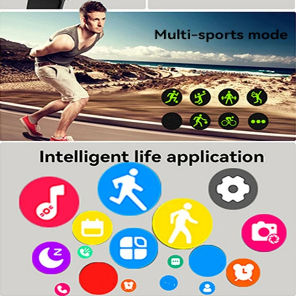 Smartwatch 2.01" — Appels, Santé, Sport & Notifications | Novatek Studio