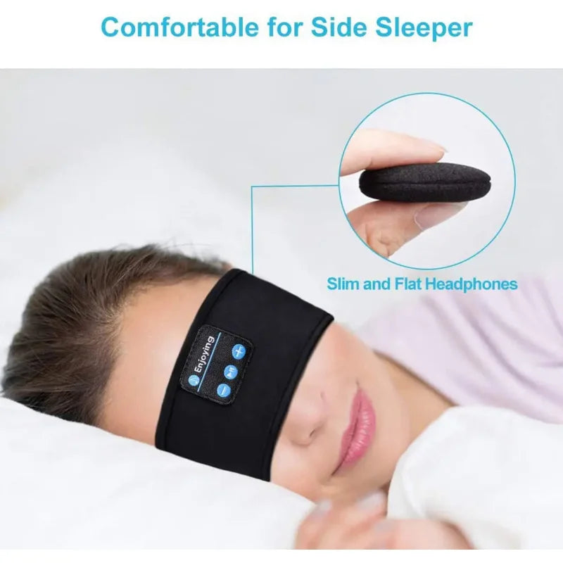 Bandeau Sommeil Bluetooth 5.0 — Écouteurs Intégrés, Masque Yeux & Sport | Novatek Studio