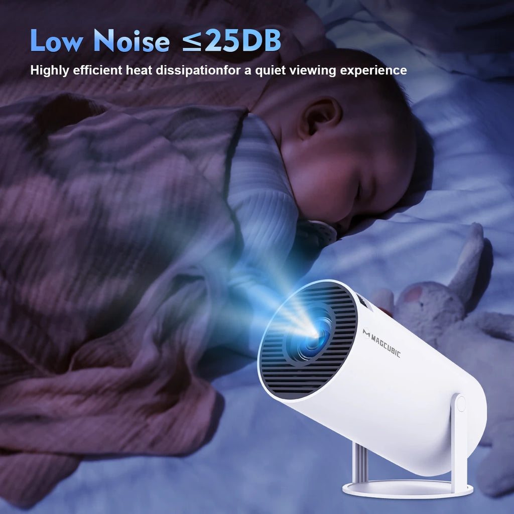 Vidéoprojecteur Magcubic HY300 Pro 290 ANSI — Android 14, WiFi 6, BT5.4 & 200 Pouces | Novatek Studio