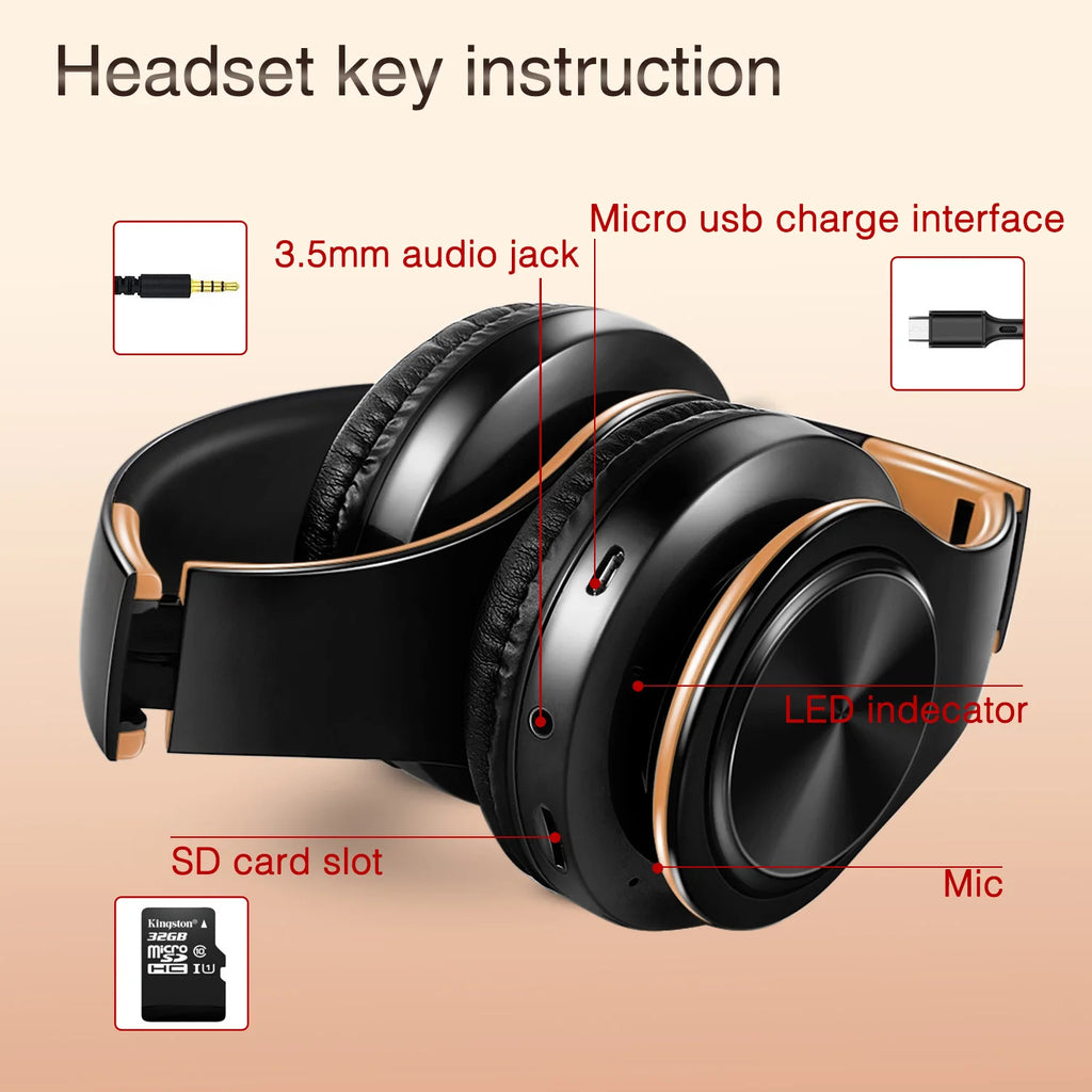 Casque Bluetooth 5.3 — 20H Autonomie, FM Radio, Micro HD & Mousse Mémoire | Novatek Studio
