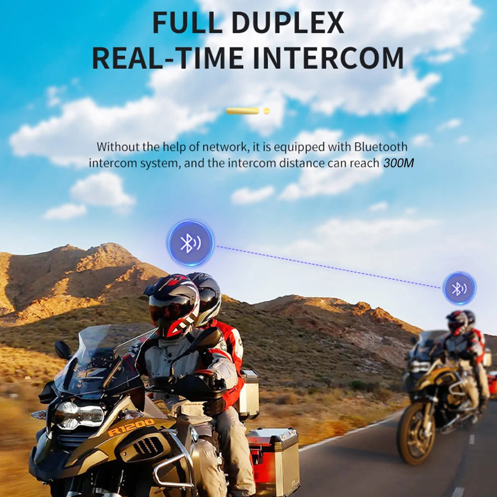 Écouteur Bluetooth Moto Mains Libres — Intercom 500m, Waterproof & Commande Vocale | Novatek Studio