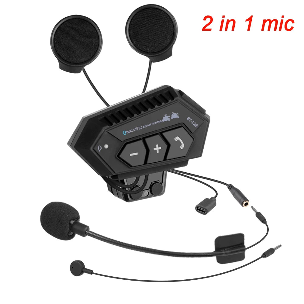 Écouteur Bluetooth Moto Mains Libres — Intercom 500m, Waterproof & Commande Vocale | Novatek Studio