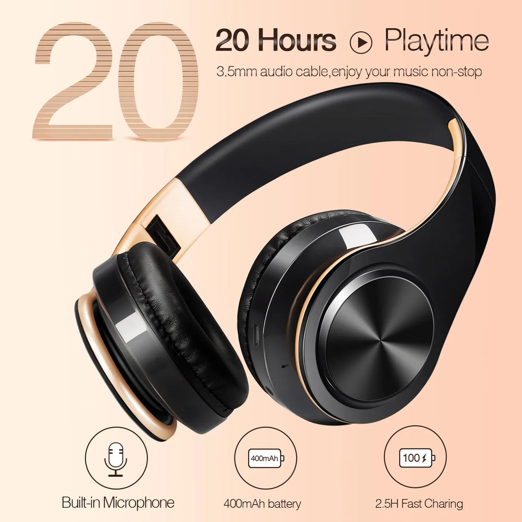 Casque Bluetooth 5.3 — 20H Autonomie, FM Radio, Micro HD & Mousse Mémoire | Novatek Studio