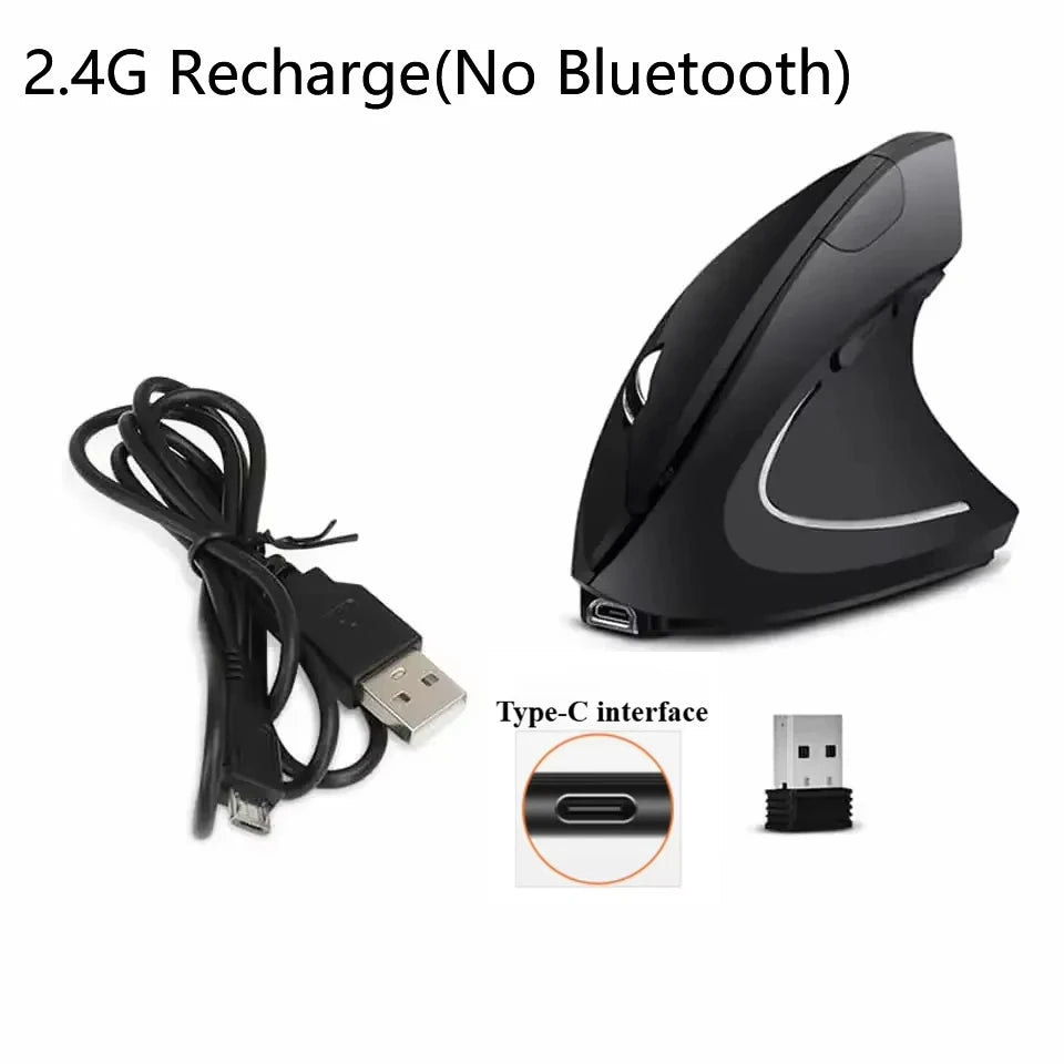 Souris Ergonomique Verticale Sans Fil — Rechargeable USB-C, 3 DPI & Silencieuse | Novatek Studio
