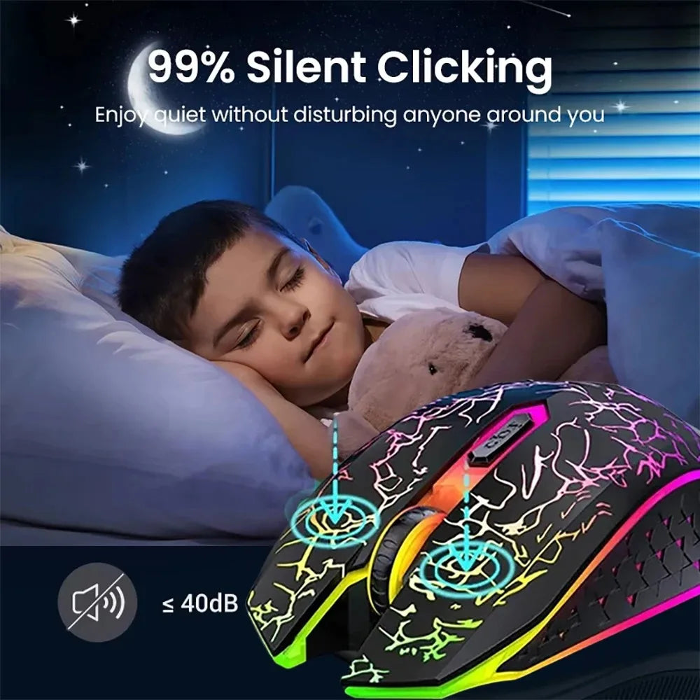 Souris Gaming Sans Fil Bluetooth 5.2 & 2.4GHz — 90H Autonomie, 3 DPI & USB-C | Novatek Studio