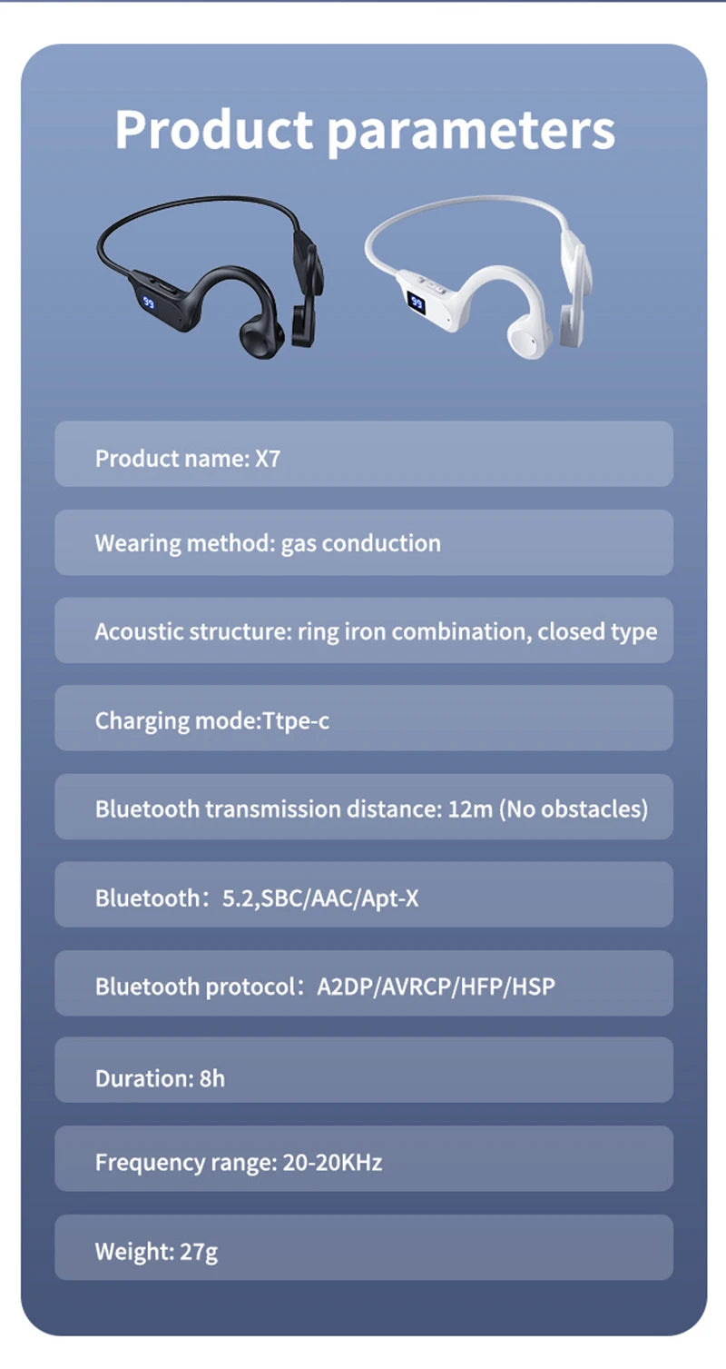 Écouteurs Conduction Osseuse Bluetooth 5.2 — 32H, ANC, Waterproof & Sport | Novatek Studio