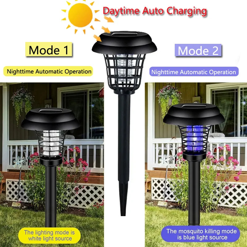 Lampe Solaire Anti-Moustiques UV — Waterproof, LED Décoratif, Jardin & Camping | Novatek Studio