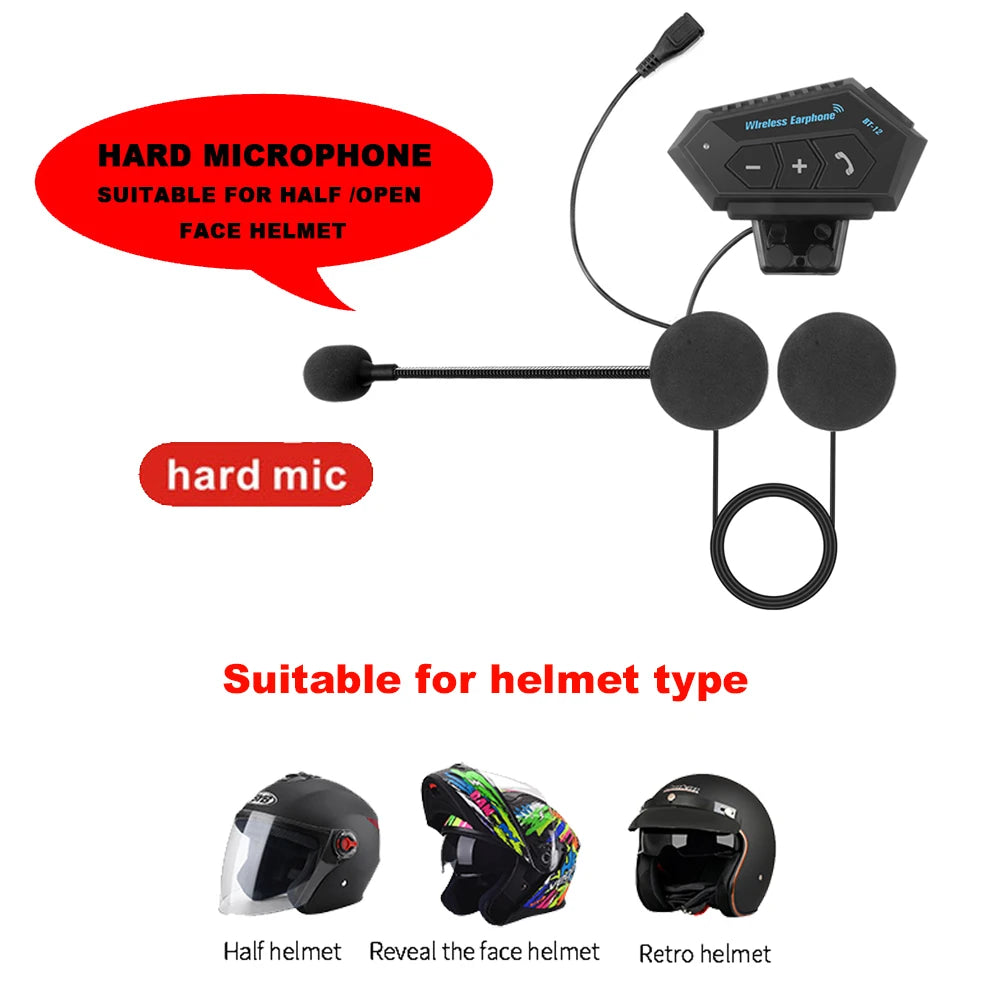 Écouteur Bluetooth Moto Mains Libres — Intercom 500m, Waterproof & Commande Vocale | Novatek Studio