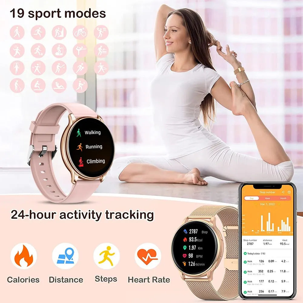 Smartwatch MEVADEN — Appels BT, Santé, 5 Jours & Cadrans Personnalisables | Novatek Studio