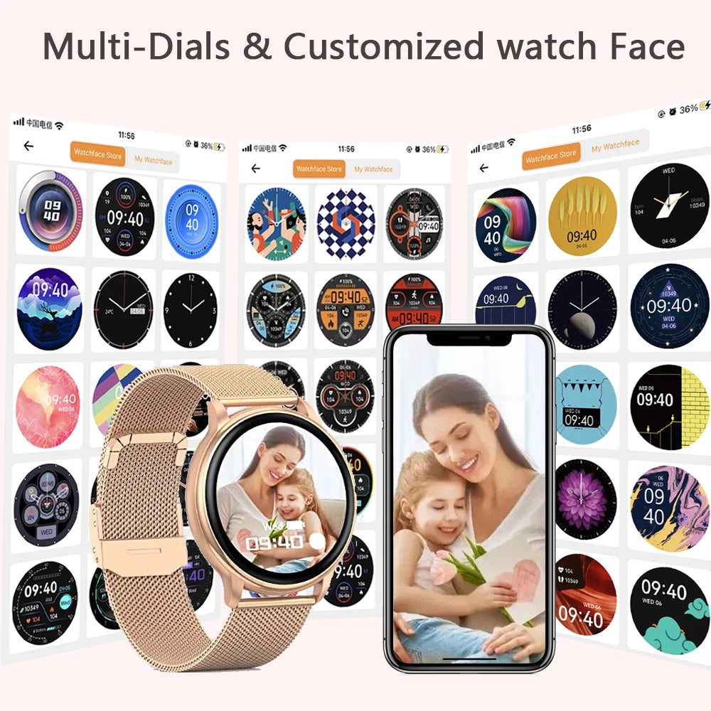Smartwatch MEVADEN — Appels BT, Santé, 5 Jours & Cadrans Personnalisables | Novatek Studio