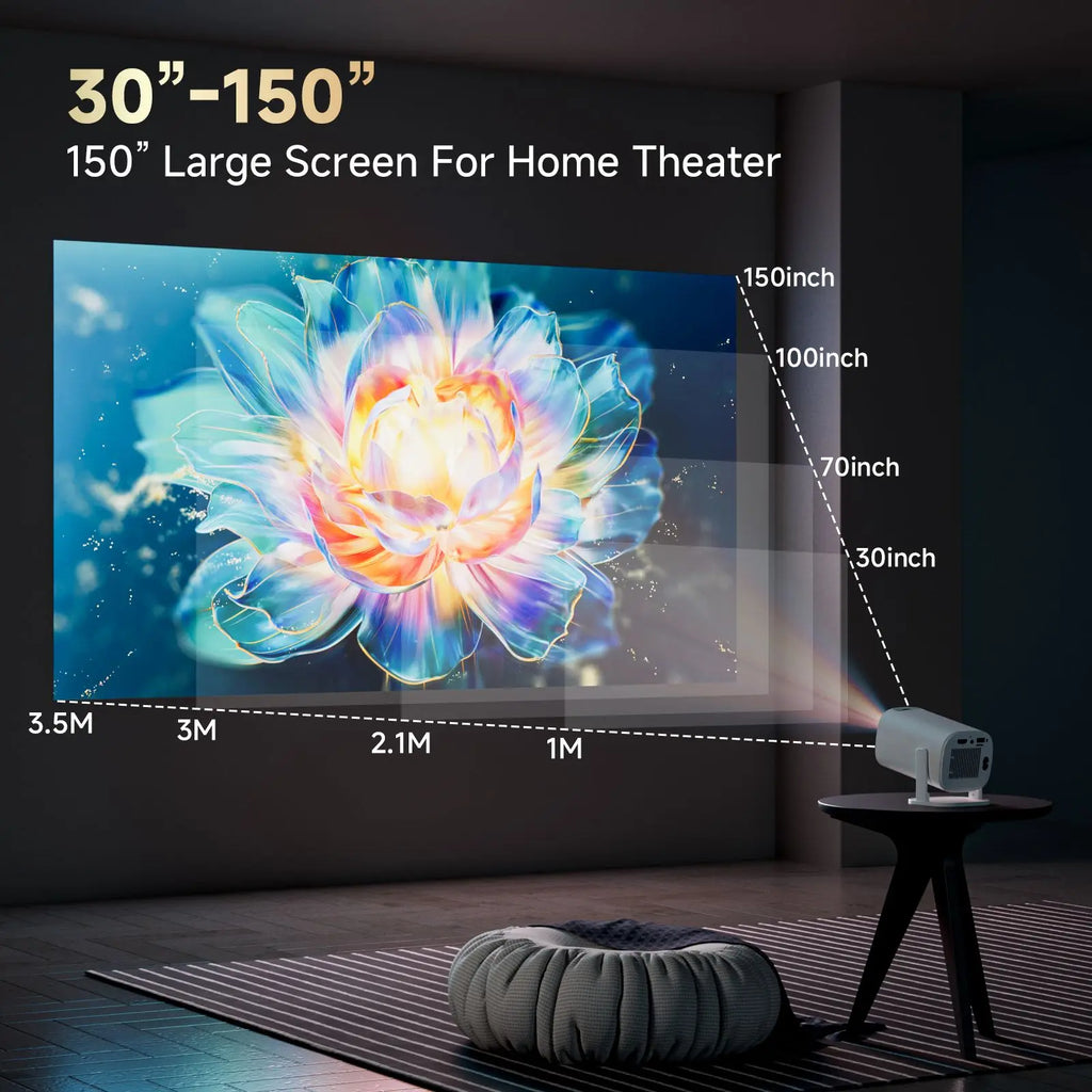 Vidéoprojecteur Portable Topsion HD 720p — 180 ANSI, Android, Bluetooth & 120 Pouces | Novatek Studio