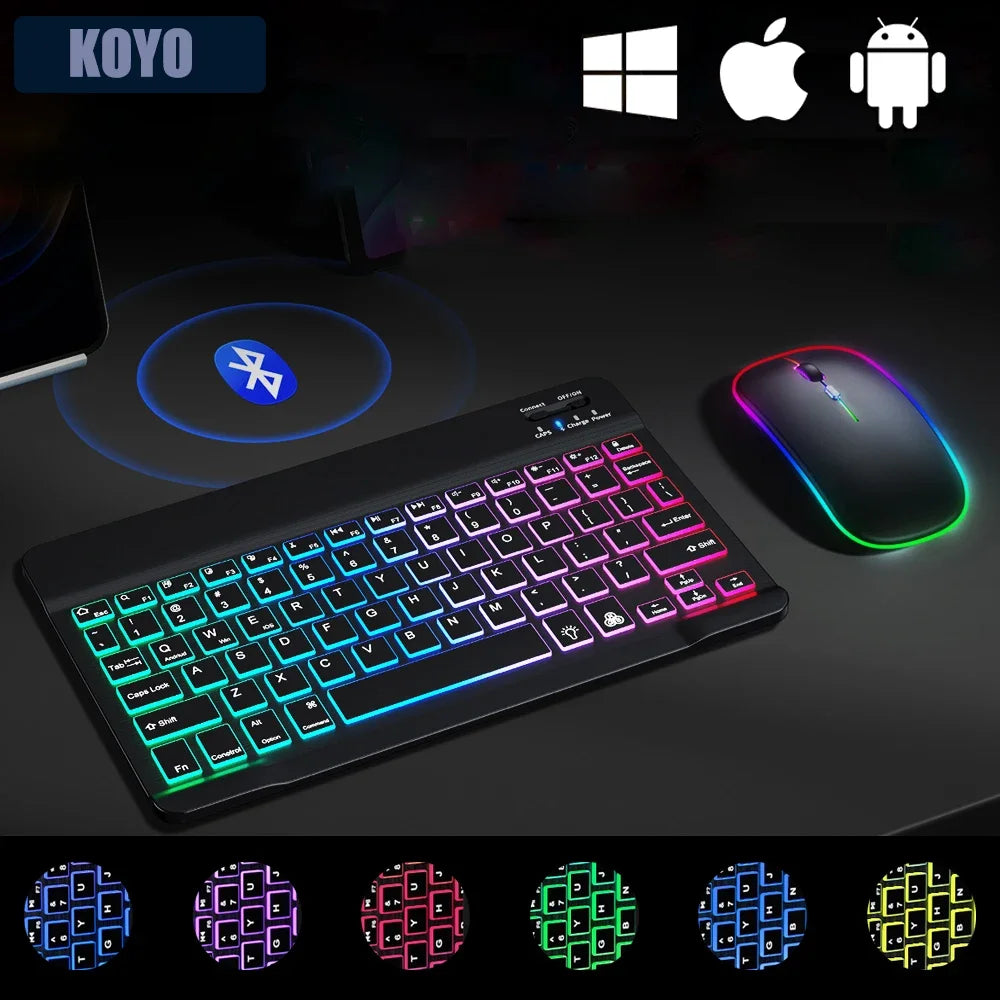 Clavier Bluetooth Mini 10" AZERTY — Rechargeable, Compatible Android/iOS/Windows | Novatek Studio