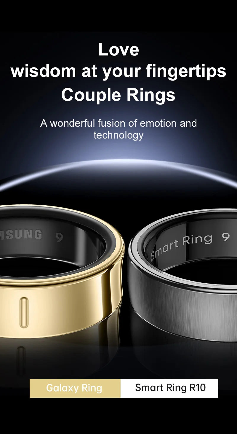 Bague Connectée Uhoofit R10 — Santé, Sommeil, IP68 5ATM & Multi-Sport | Novatek Studio