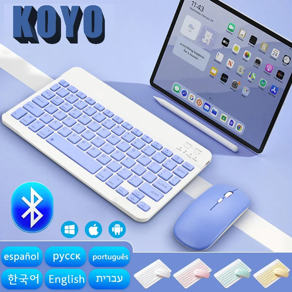 Clavier Bluetooth Mini 10" AZERTY — Rechargeable, Compatible Android/iOS/Windows | Novatek Studio