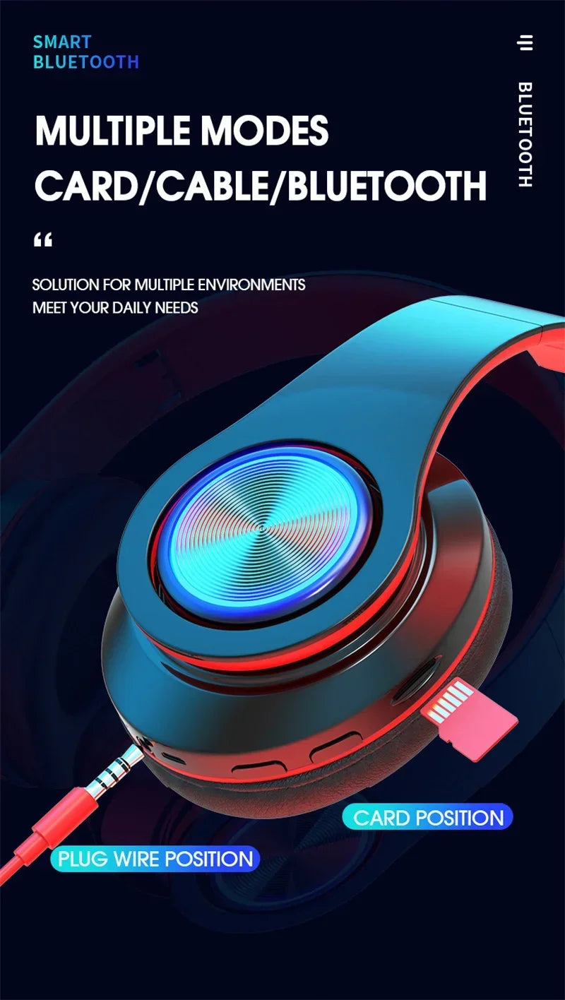 Casque Bluetooth 5.0 Pliable — ANC, 8H, FM Radio, Carte TF & Mousse Mémoire | Novatek Studio
