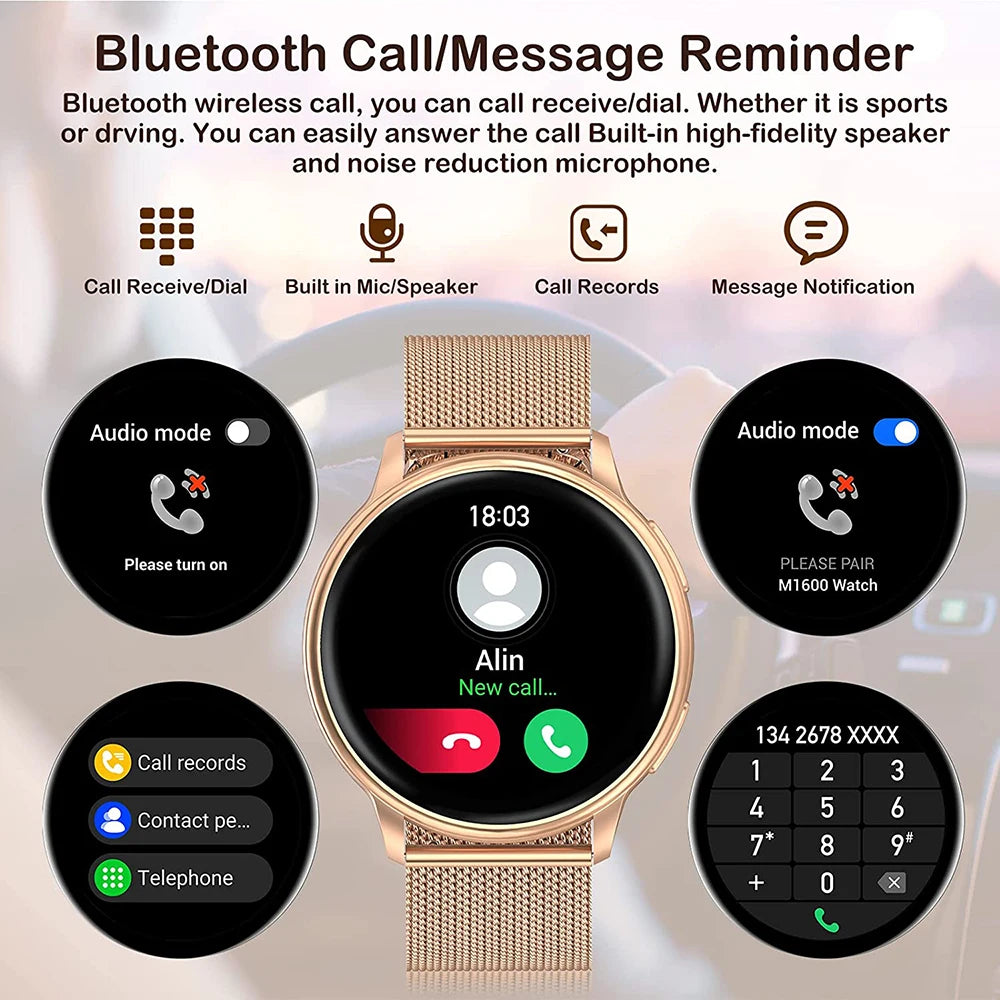 Smartwatch MEVADEN — Appels BT, Santé, 5 Jours & Cadrans Personnalisables | Novatek Studio