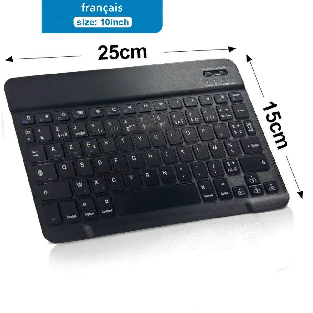 Clavier Bluetooth Mini 10" AZERTY — Rechargeable, Compatible Android/iOS/Windows | Novatek Studio