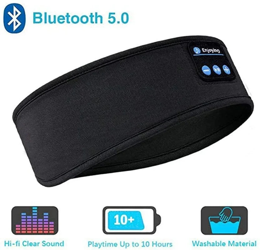 Bandeau Sommeil Bluetooth 5.0 — Écouteurs Intégrés, Masque Yeux & Sport | Novatek Studio
