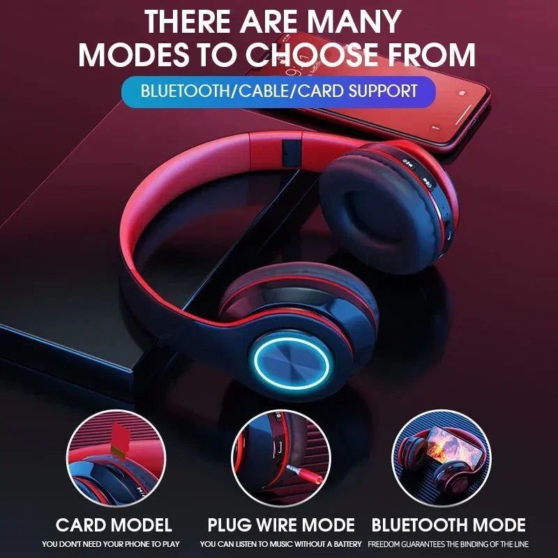 Casque Bluetooth 5.0 Pliable — ANC, 8H, FM Radio, Carte TF & Mousse Mémoire | Novatek Studio