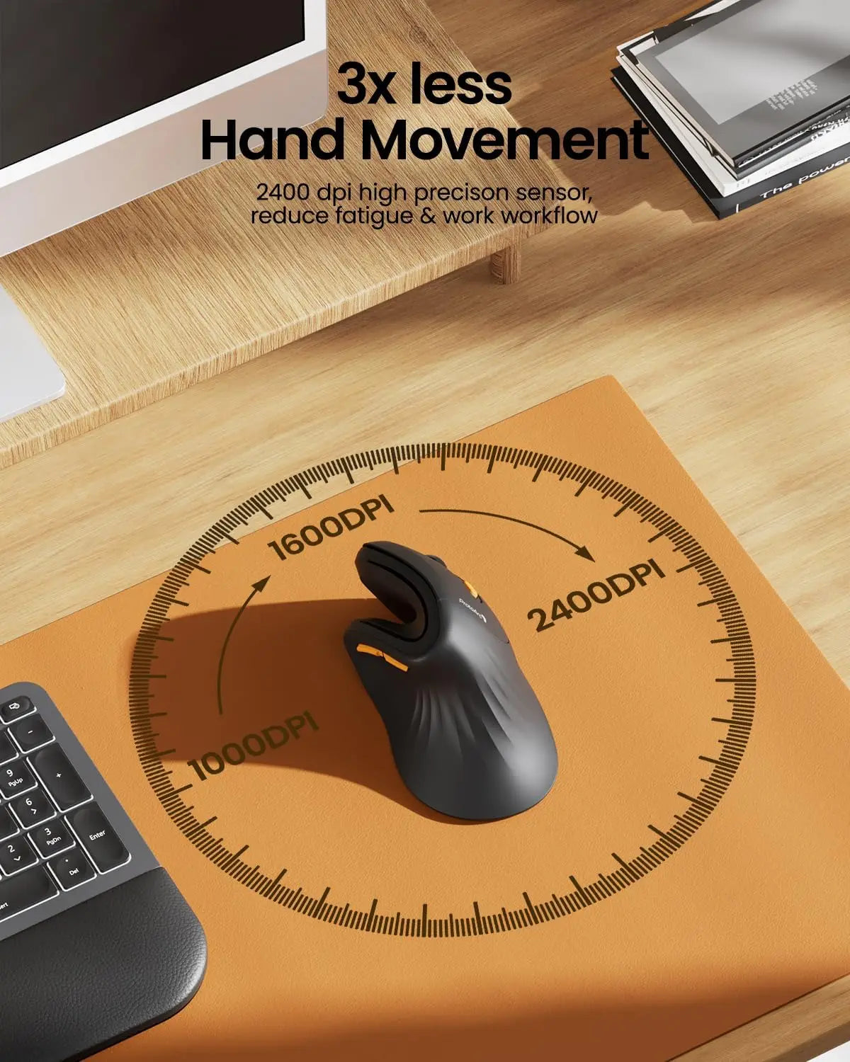Souris Ergonomique Verticale ProtoArc — Triple Connexion BT+2.4G, Mac/iPad/Windows | Novatek Studio