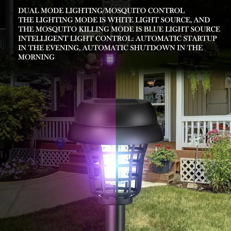 Lampe Solaire Anti-Moustiques UV — Waterproof, LED Décoratif, Jardin & Camping | Novatek Studio