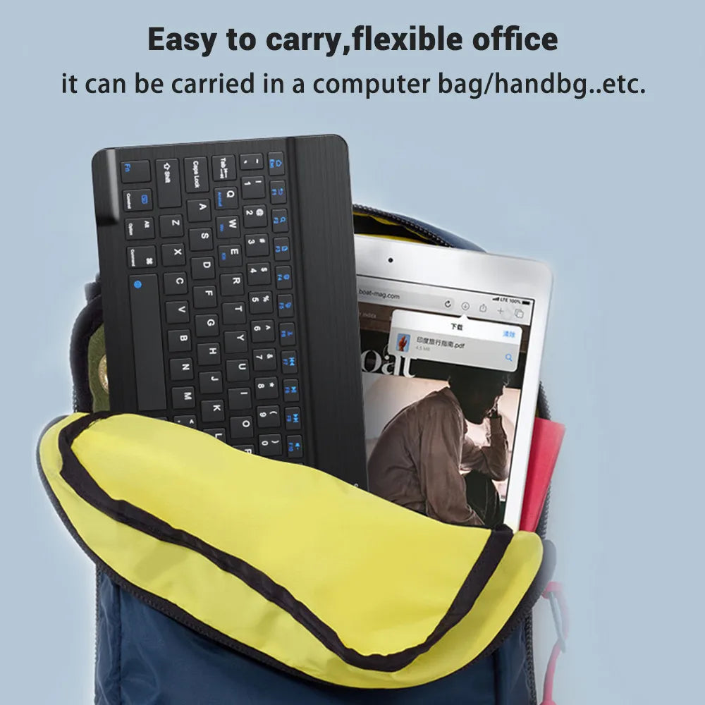 Clavier Bluetooth Mini 10" AZERTY — Rechargeable, Compatible Android/iOS/Windows | Novatek Studio