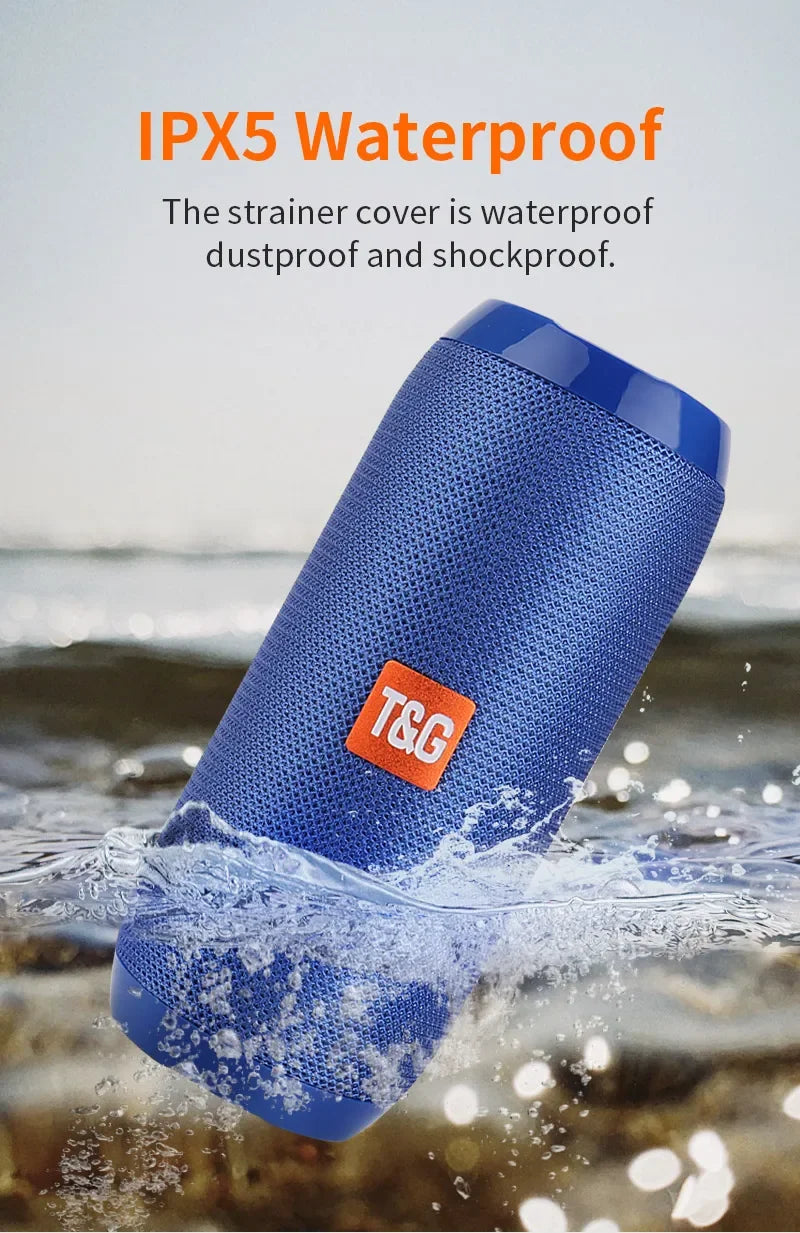 Enceinte Bluetooth Portable T&G — 10W Waterproof IPX5, FM Radio & 10H Autonomie | Novatek Studio
