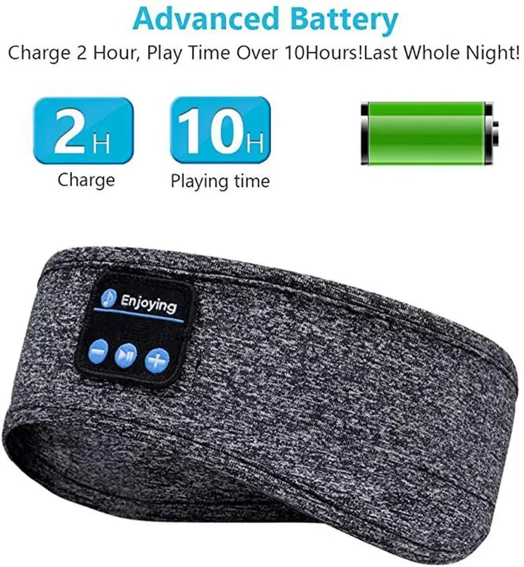 Bandeau Sommeil Bluetooth 5.0 — Écouteurs Intégrés, Masque Yeux & Sport | Novatek Studio