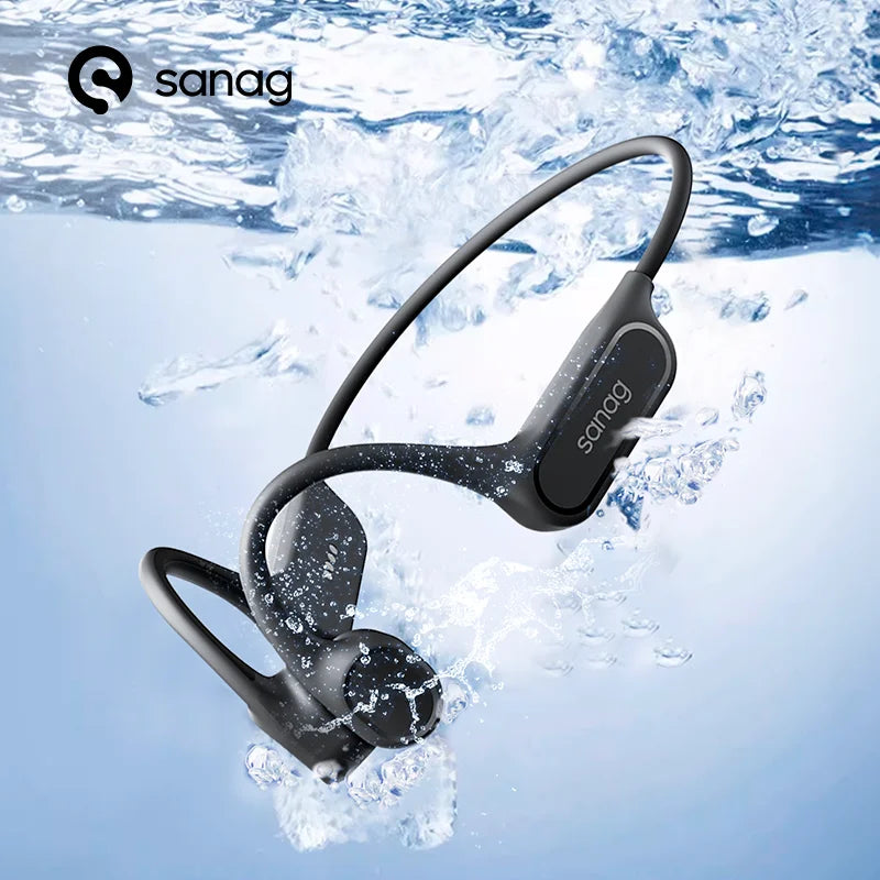 Écouteurs à Conduction Osseuse Sanag B33S — IPX8 Natation, 32Go & Bluetooth 5.3 | Novatek Studio