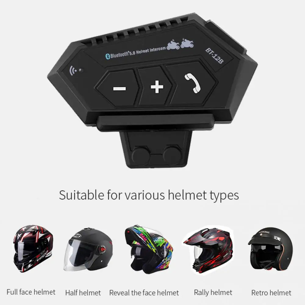 Écouteur Bluetooth Moto Mains Libres — Intercom 500m, Waterproof & Commande Vocale | Novatek Studio