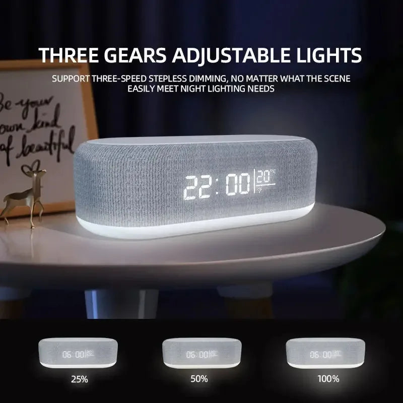 Chargeur Sans Fil 4 en 1 — 15W, Horloge, Lampe Nuit & Thermomètre | Novatek Studio