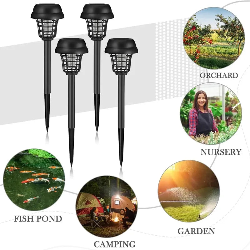 Lampe Solaire Anti-Moustiques UV — Waterproof, LED Décoratif, Jardin & Camping | Novatek Studio