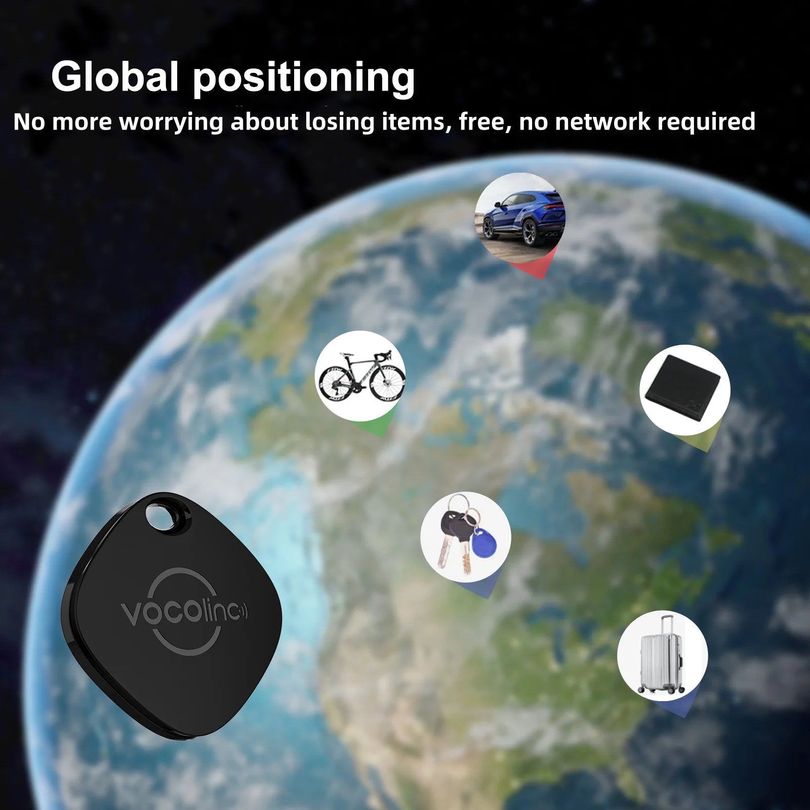Traceur Bluetooth Anti-Perte VOCOlinc — Clés, Portefeuille & Sac | Novatek Studio