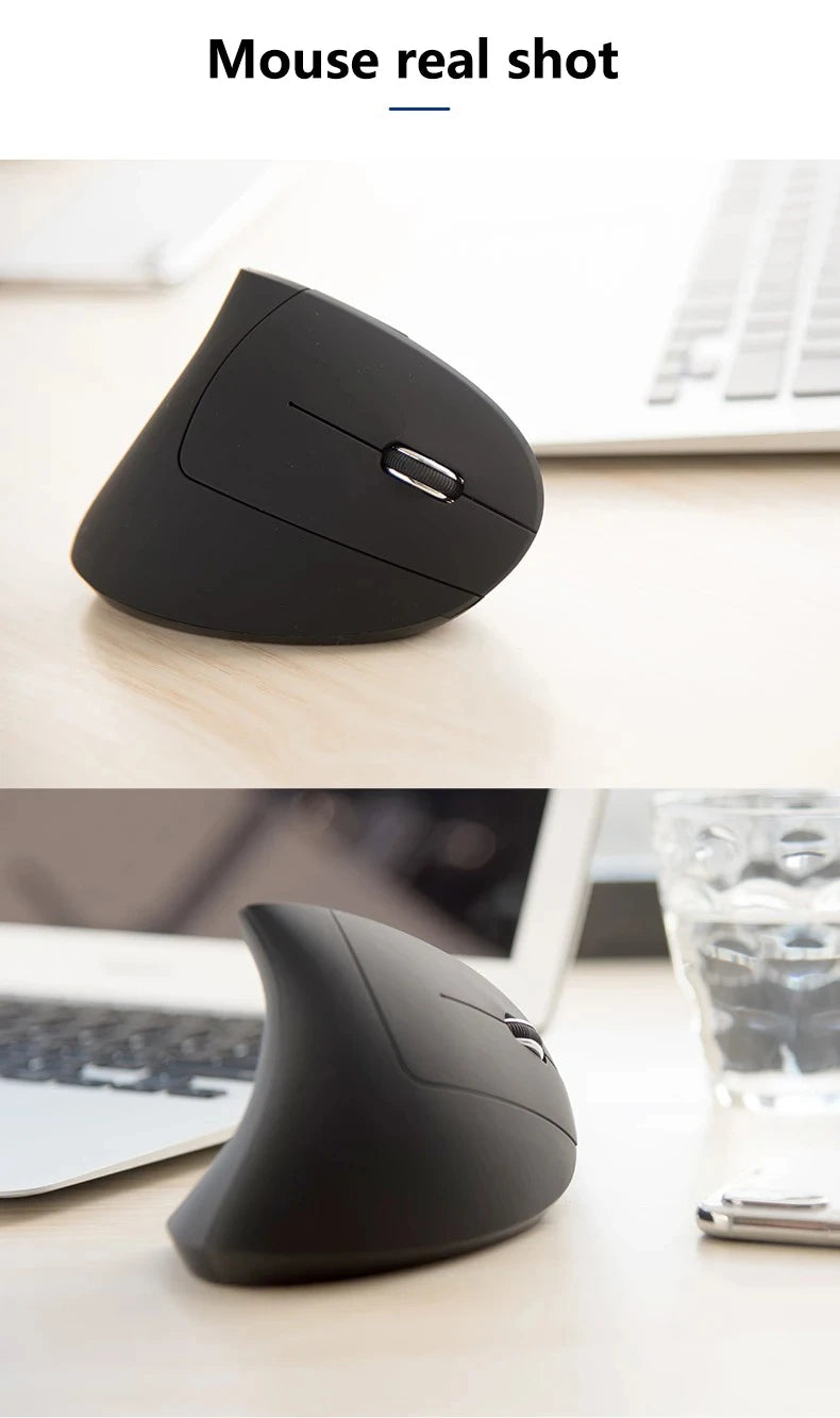 Souris Ergonomique Verticale Sans Fil — Rechargeable USB-C, 3 DPI & Silencieuse | Novatek Studio