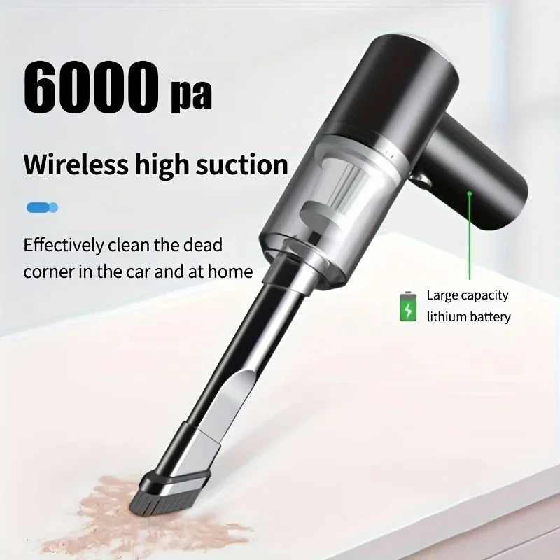 Aspirateur Portable Sans Fil 690 000Pa — 120W, Sec/Humide, Charge 2H & Brosse Multifonction | Novatek Studio