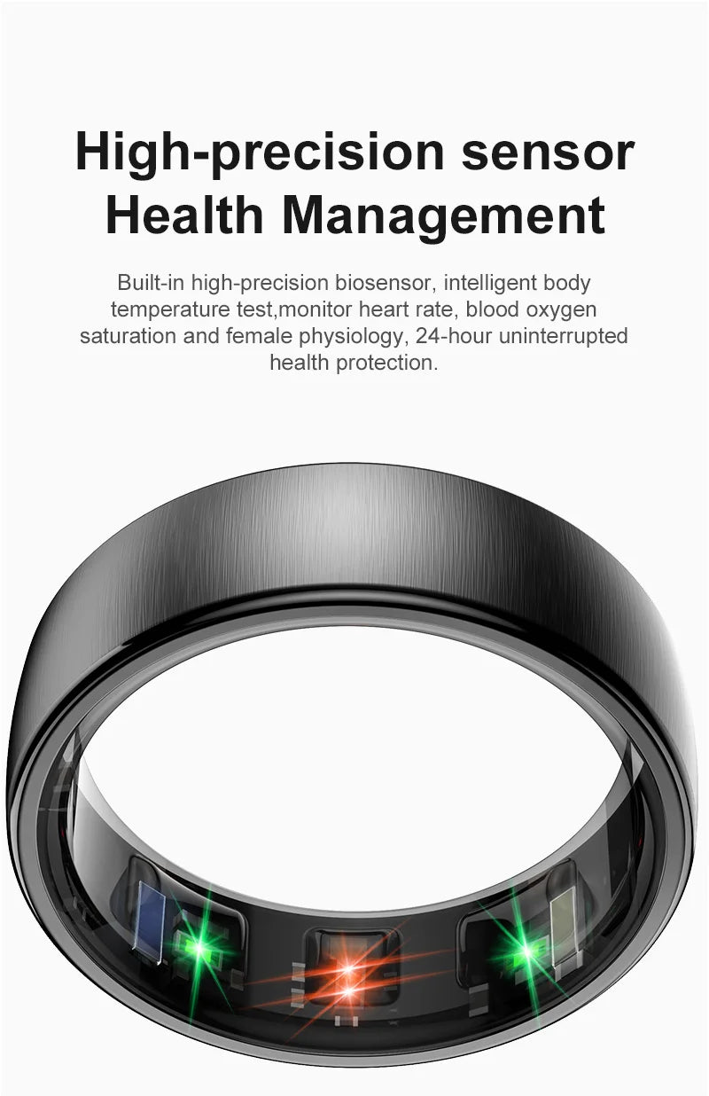 Bague Connectée Uhoofit R10 — Santé, Sommeil, IP68 5ATM & Multi-Sport | Novatek Studio
