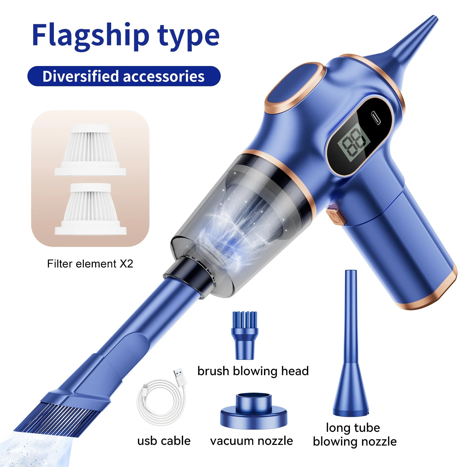 Aspirateur Sans Fil Portable 95000PA — Voiture, Canapé & Bureau | Novatek Studio