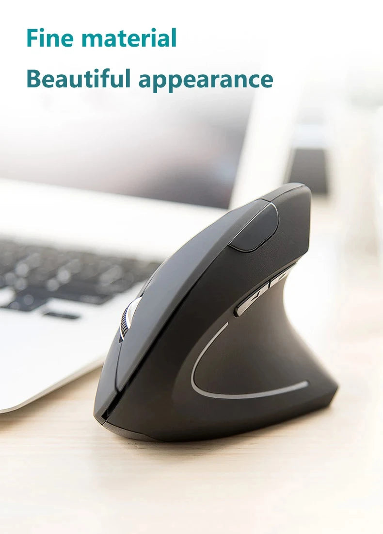 Souris Ergonomique Verticale Sans Fil — Rechargeable USB-C, 3 DPI & Silencieuse | Novatek Studio