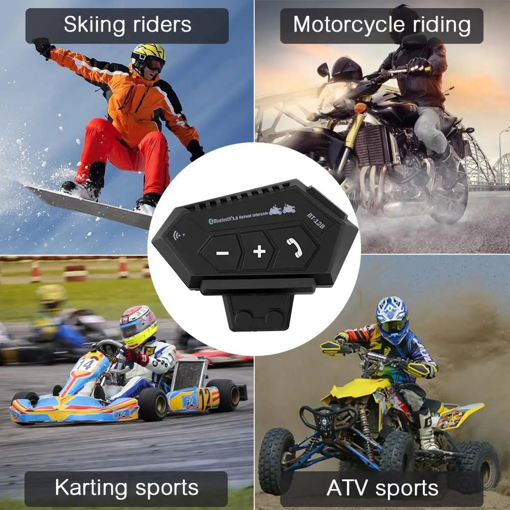 Écouteur Bluetooth Moto Mains Libres — Intercom 500m, Waterproof & Commande Vocale | Novatek Studio