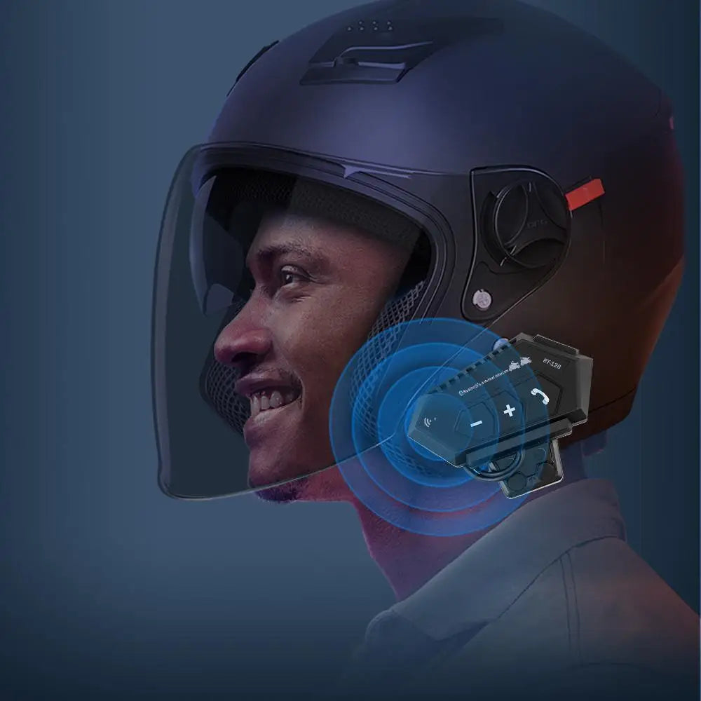 Écouteur Bluetooth Moto Mains Libres — Intercom 500m, Waterproof & Commande Vocale | Novatek Studio